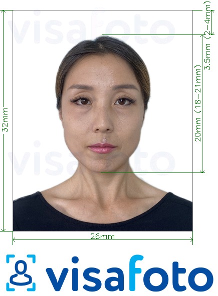 Eksempel på billede for Kinas sociale sikkerhedskort 32x26 mm med præcis størrelsesspecifikation.