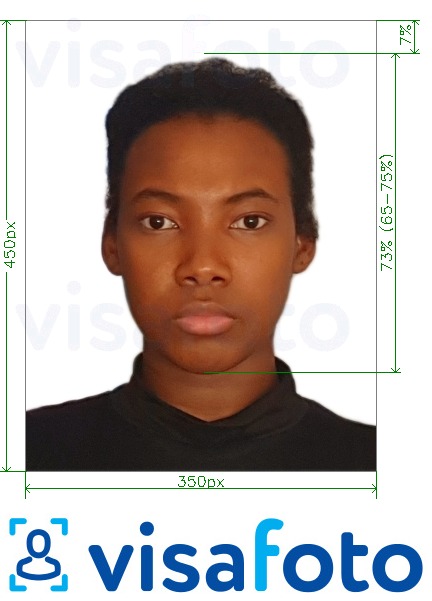 Eksempel på billede for Nigeria online visum 200-450 pixels med præcis størrelsesspecifikation.