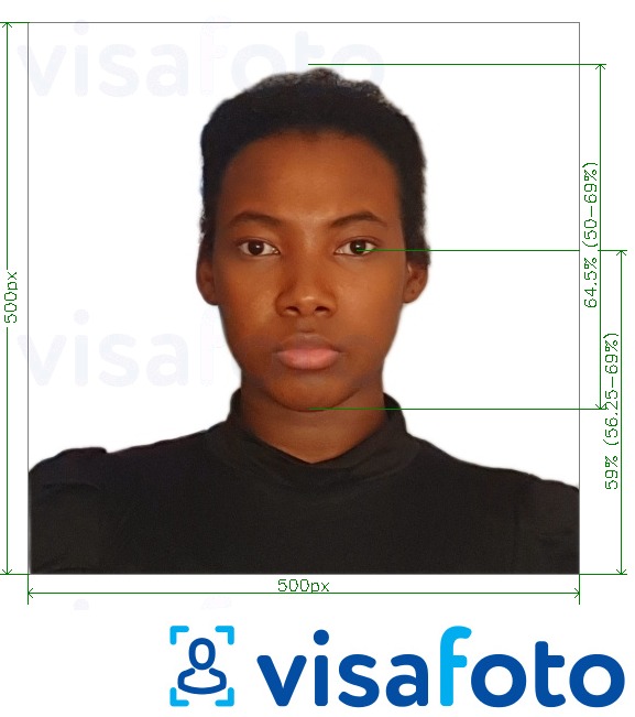 Eksempel på billede for Rwanda East Africa Tourist Visa online med præcis størrelsesspecifikation.