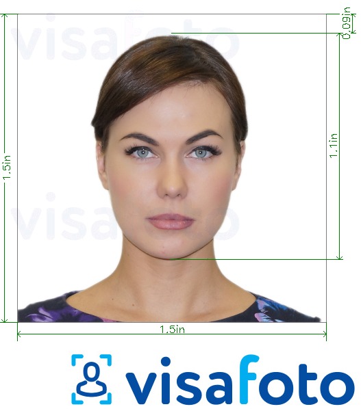 Eksempel på billede for Foto 1,5x1,5 tommer (38x38 mm, 3,8x3,8 cm) med præcis størrelsesspecifikation.